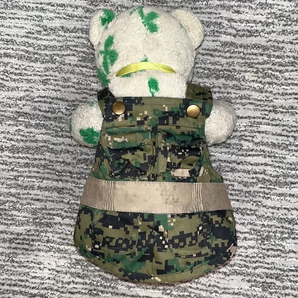Fisherman Camo Vest Pet Costume Size XS